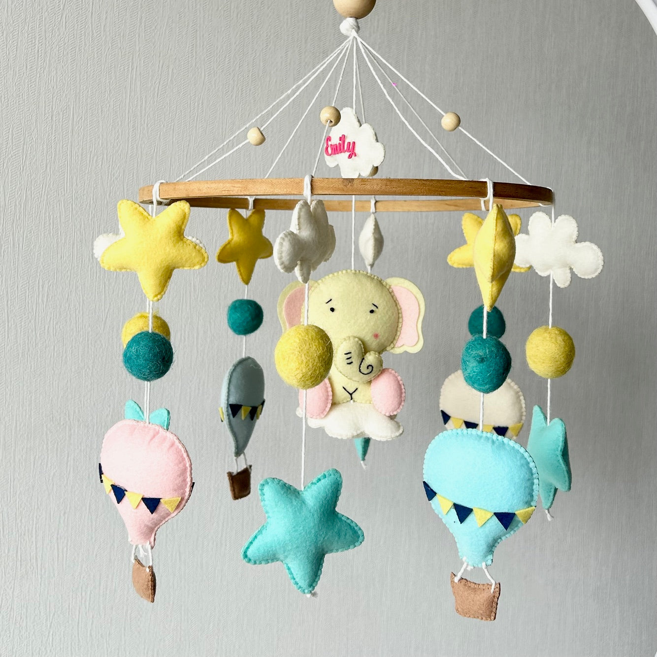 Elephant Air Adventure - Cot / Crib Mobile
