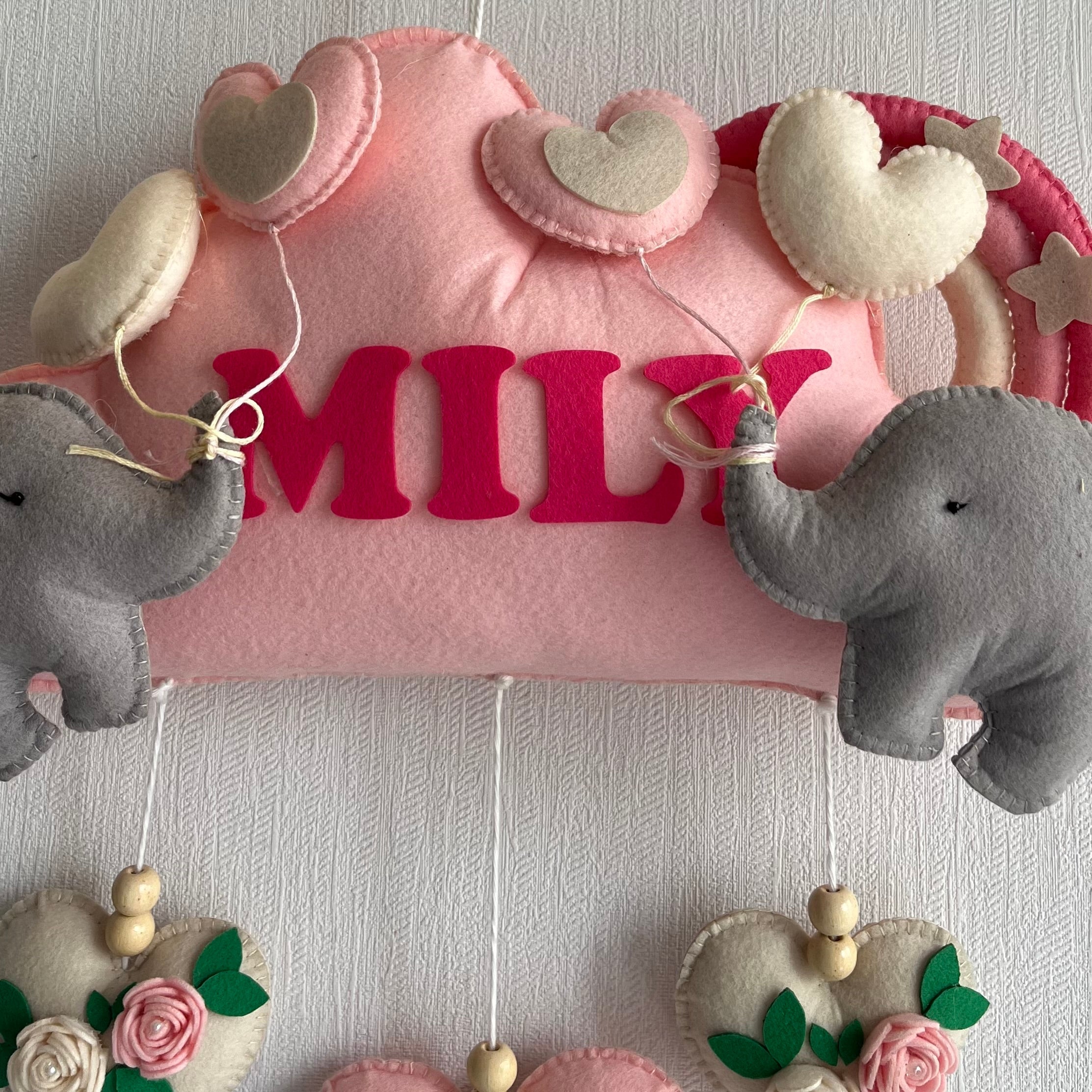 Elephant Cloudscape Name Hanging