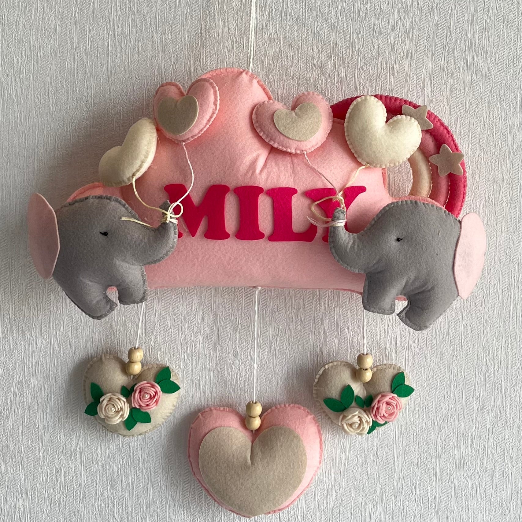 Elephant Cloudscape Name Hanging