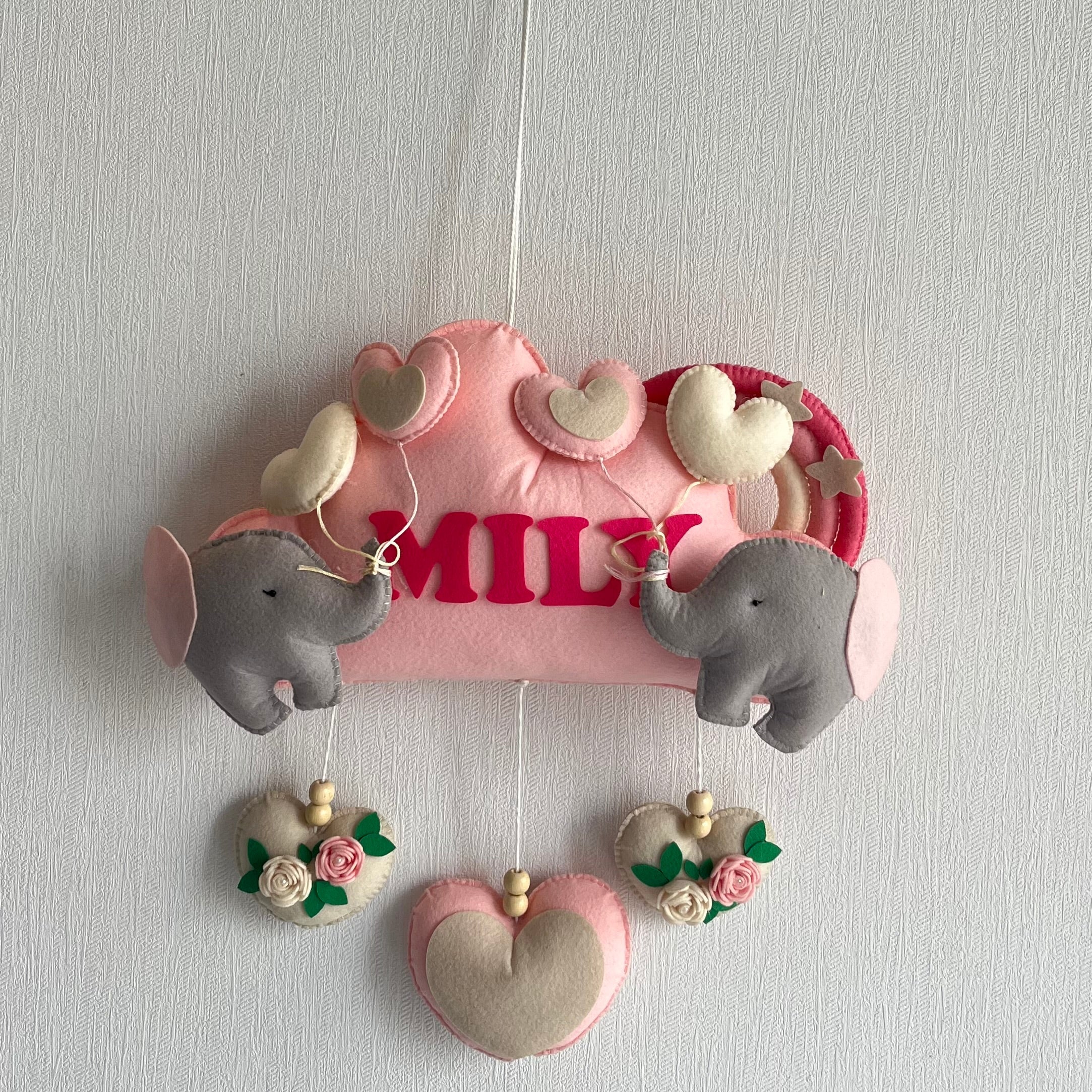 Elephant Cloudscape Name Hanging