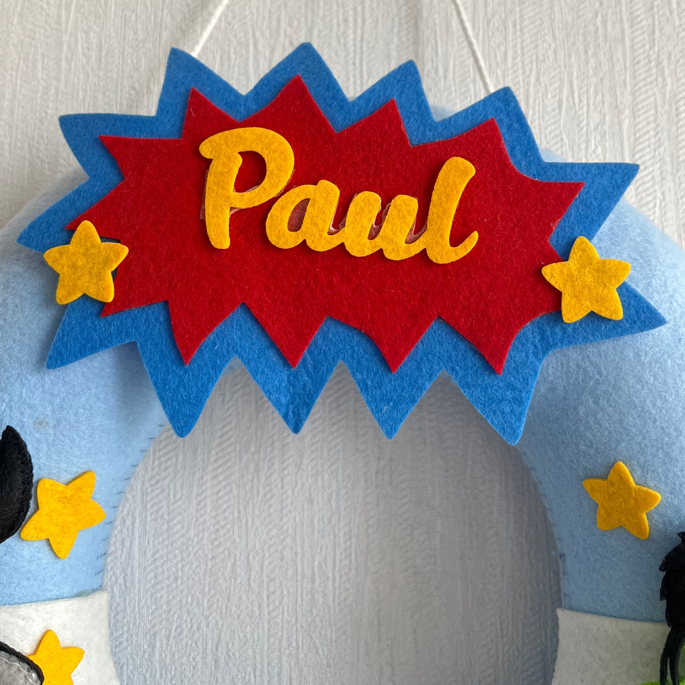 Superheroes Assemble Name Hanging