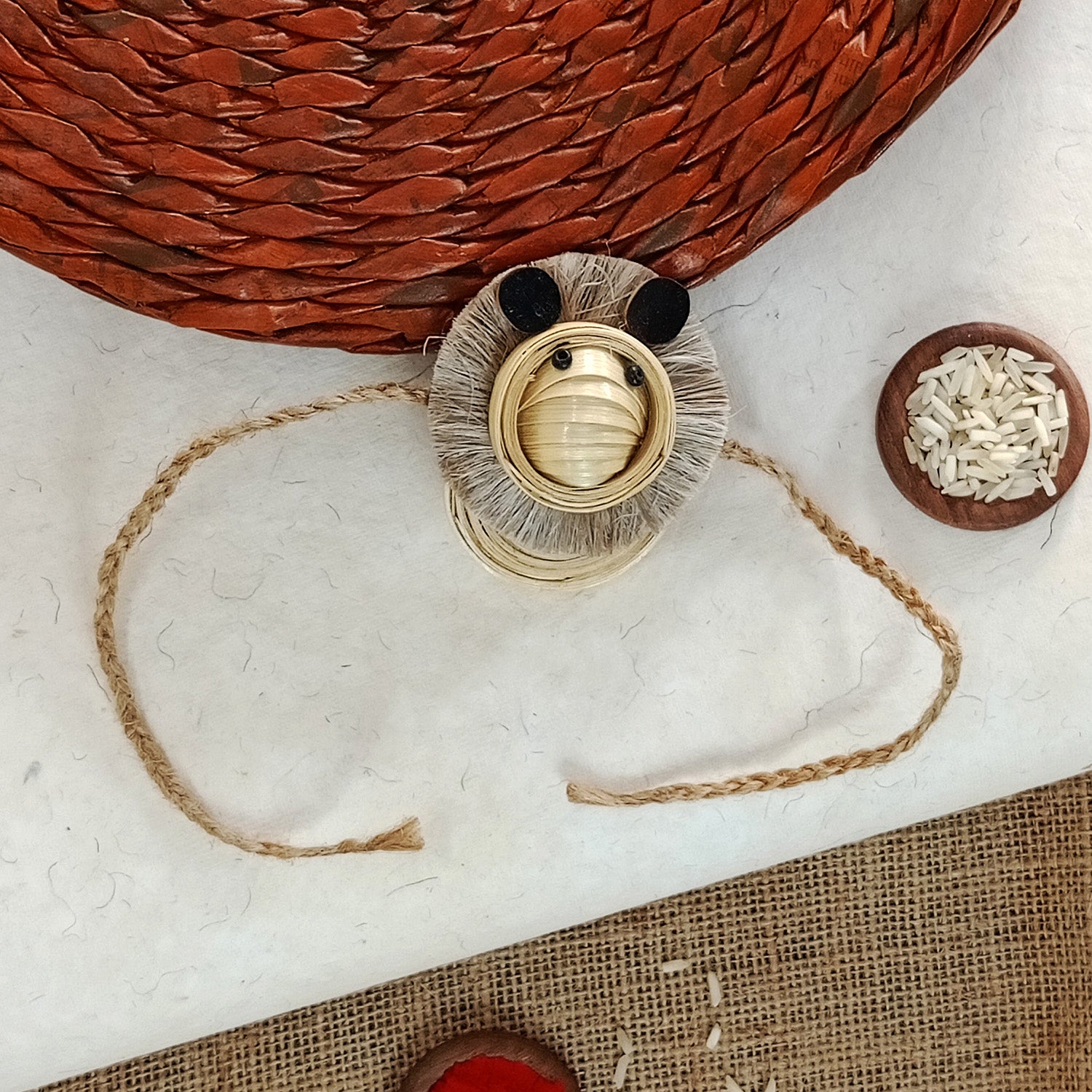 Lion Bamboo Rakhi - converts to a fridge magnet