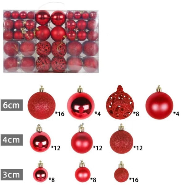 Bauble Kit- Berry Red - 100 pcs