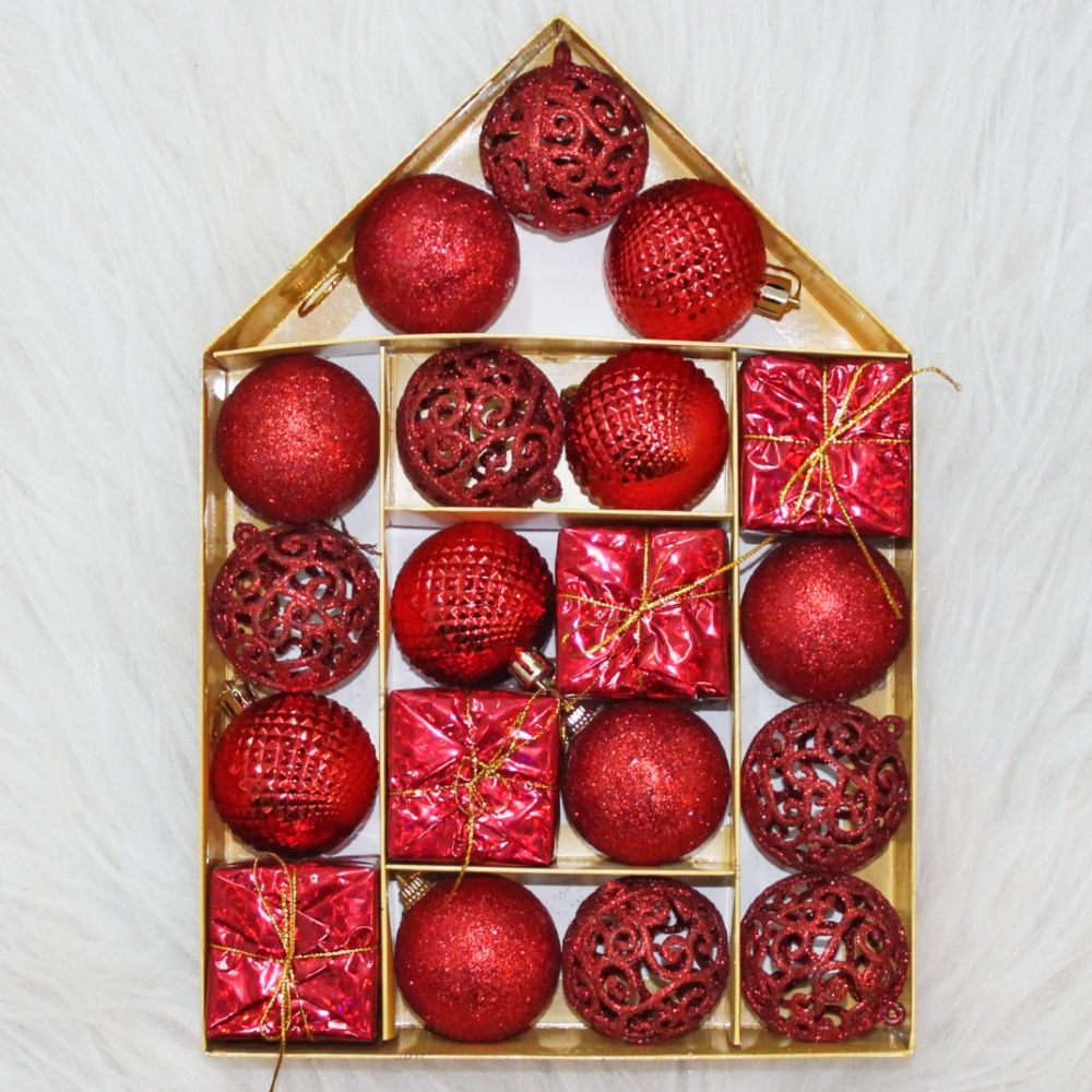 Bauble Kit- Berry Red - 19 pcs