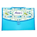 Personalised Blue Folder - Cute Dinos