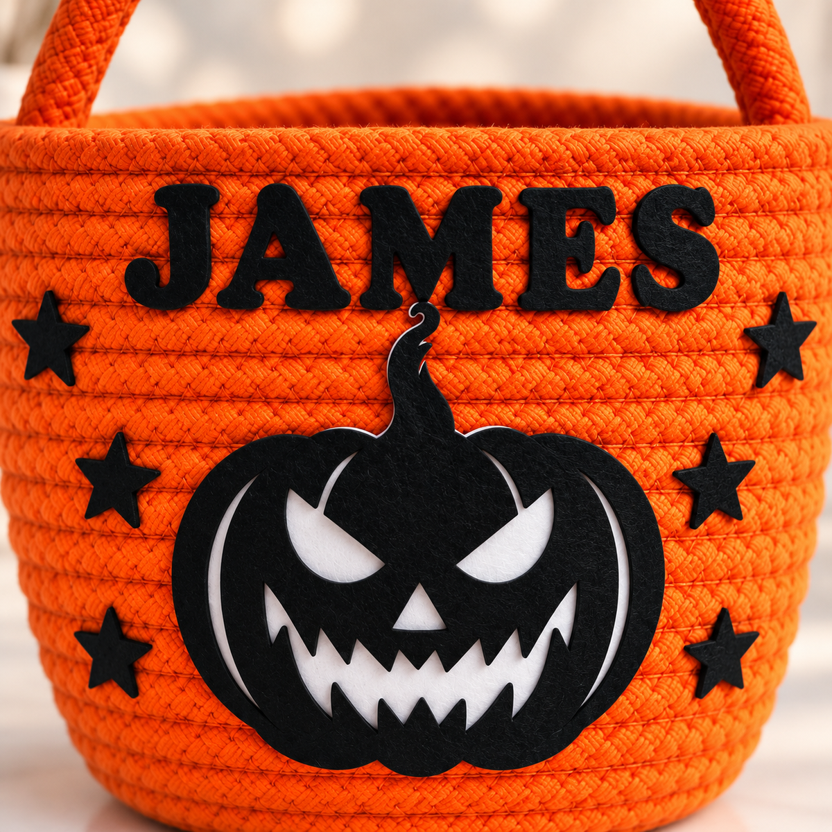 Personalised Boo Pumpkin Treasure Basket