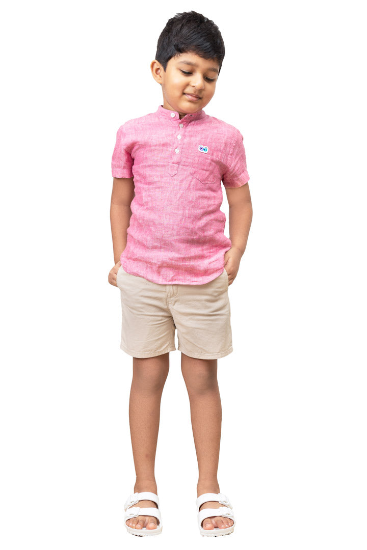 Boy's jujupes pink linen