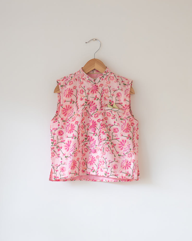 Phool Cotton Pink Floral Bandi