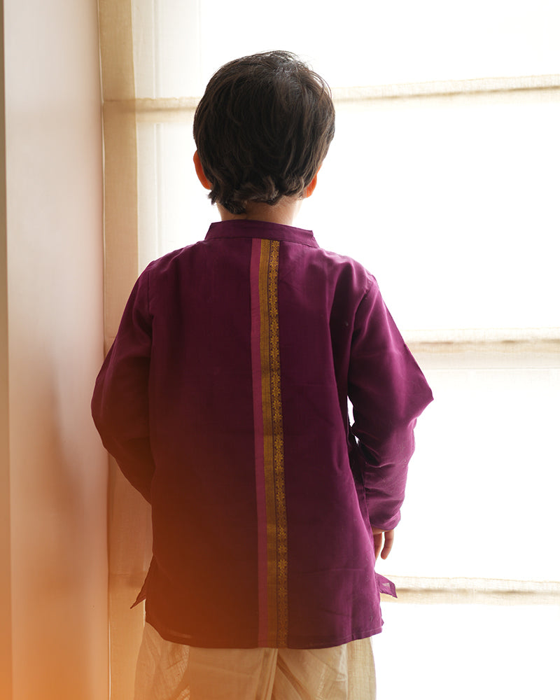 ANAGHA short Indian kurta in purple
