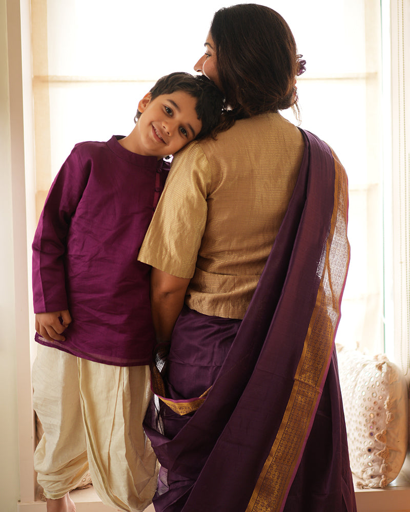 ANAGHA short Indian kurta in purple