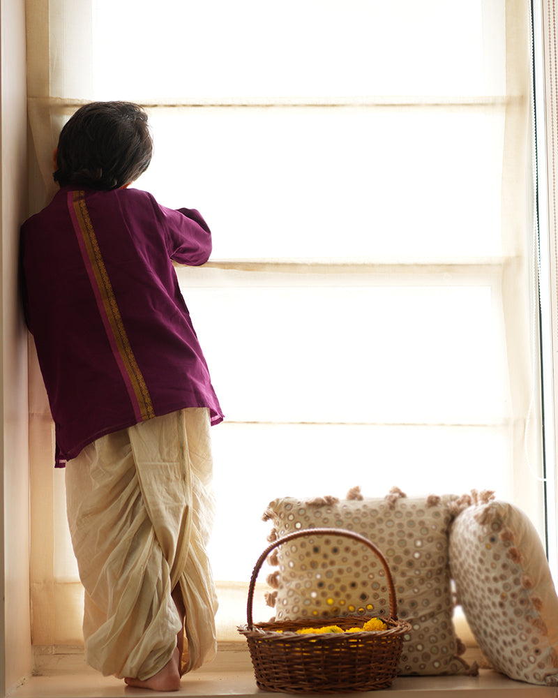 ANAGHA short Indian kurta in purple