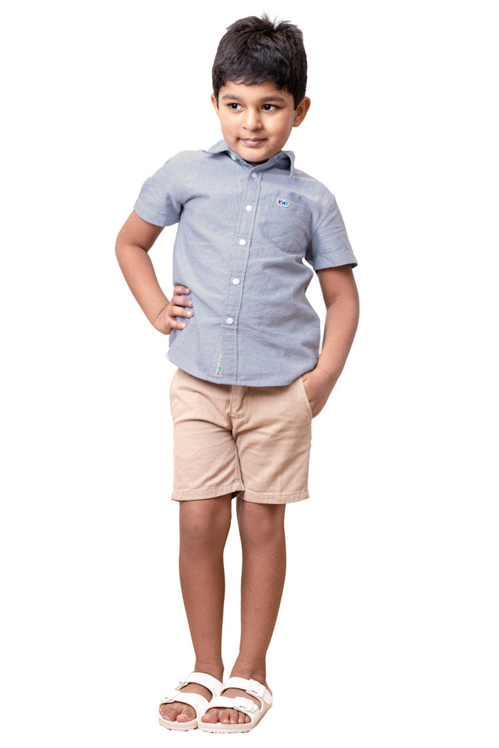 Boys ash grey cotton