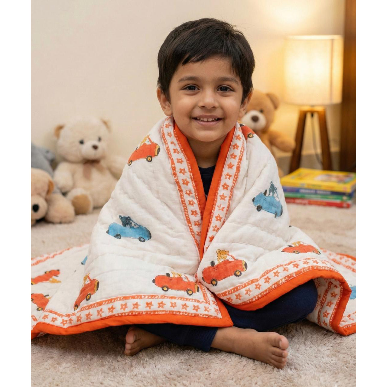 Car Handblock Printed Quilt