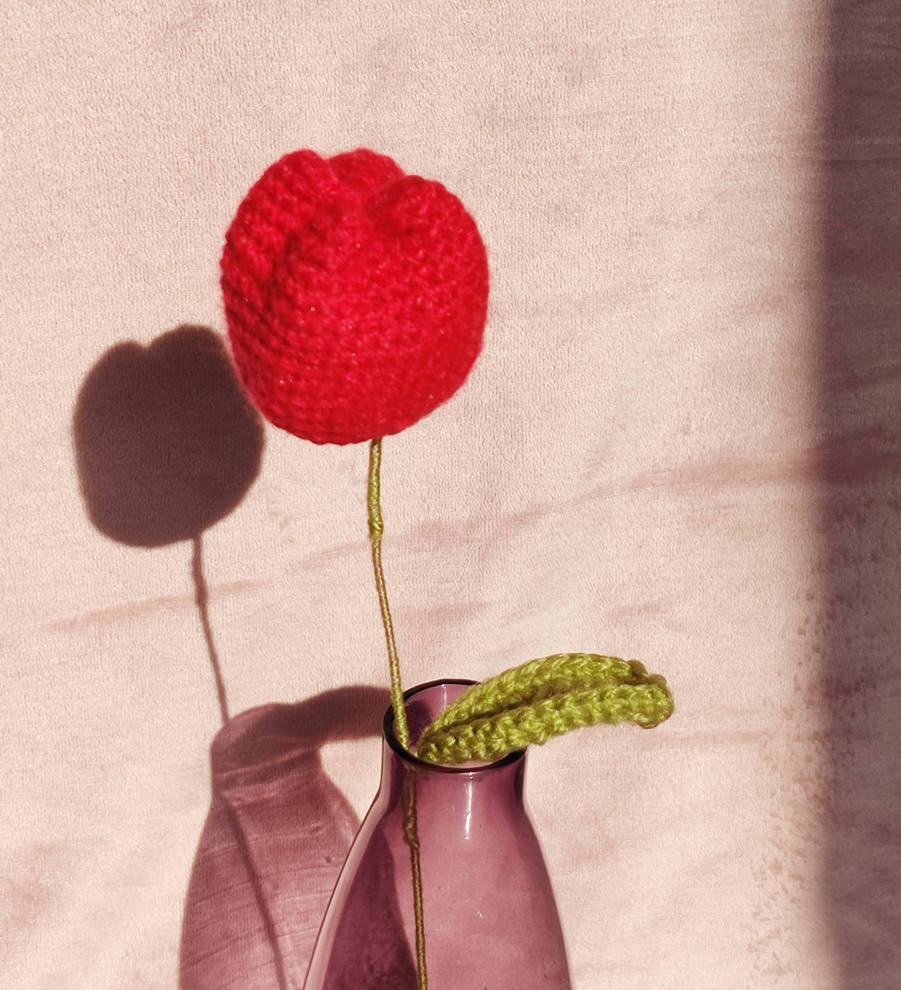 Pink Crochet Flower