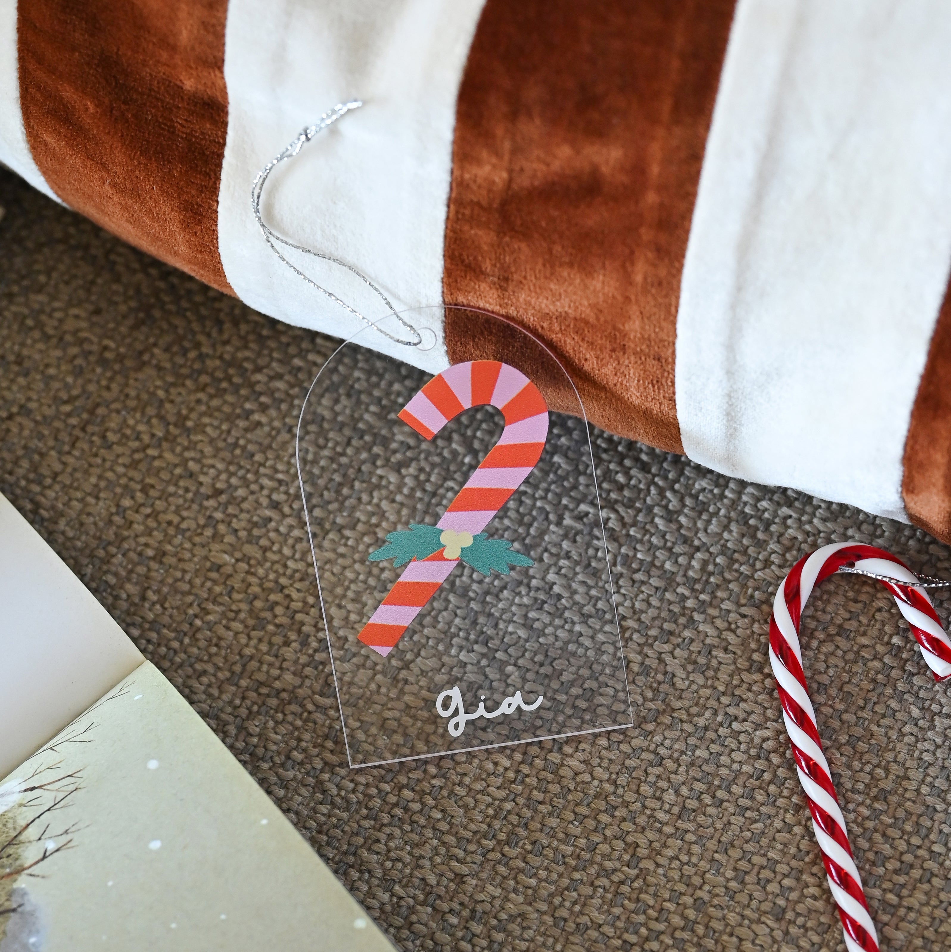 Printed Ornament - Candycane