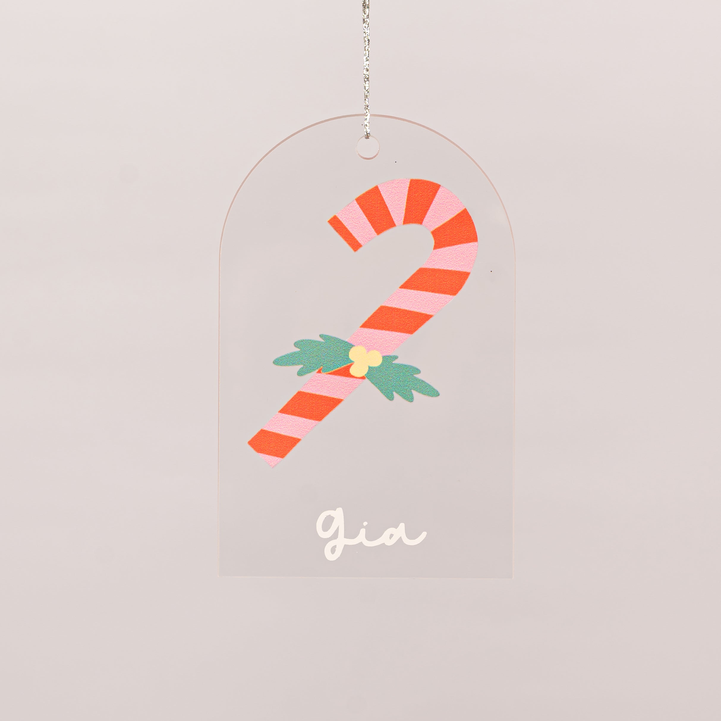 Printed Ornament - Candycane