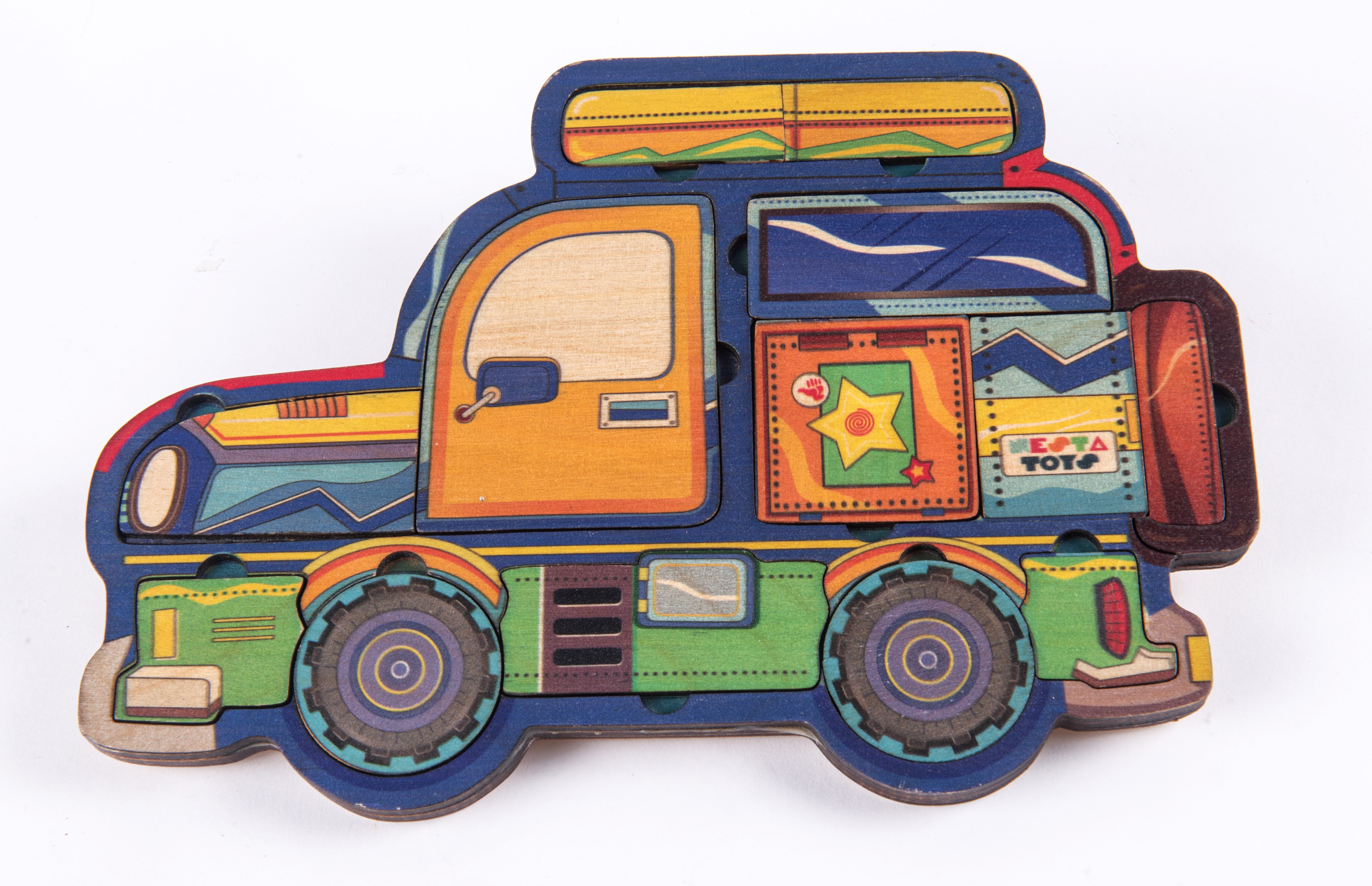 Wooden Car Puzzle - Totdot