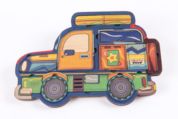 Wooden Car Puzzle - Totdot