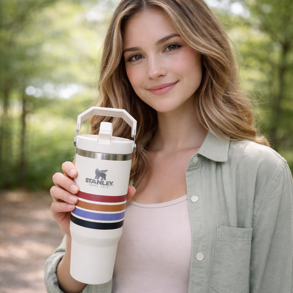 Stanley IceFlow Flip Straw Tumbler – Coastal Heritage Stripe