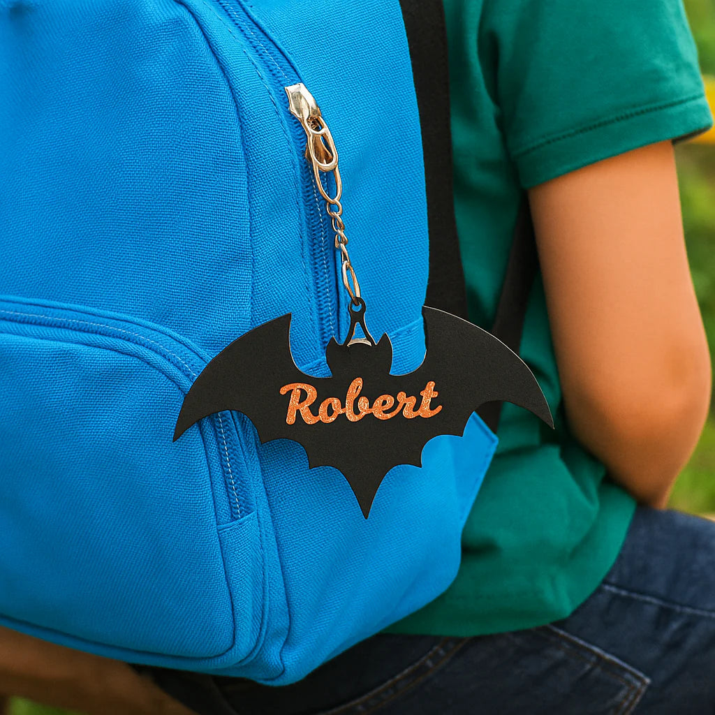 Personalised Halloween Keychain – Midnight Bat