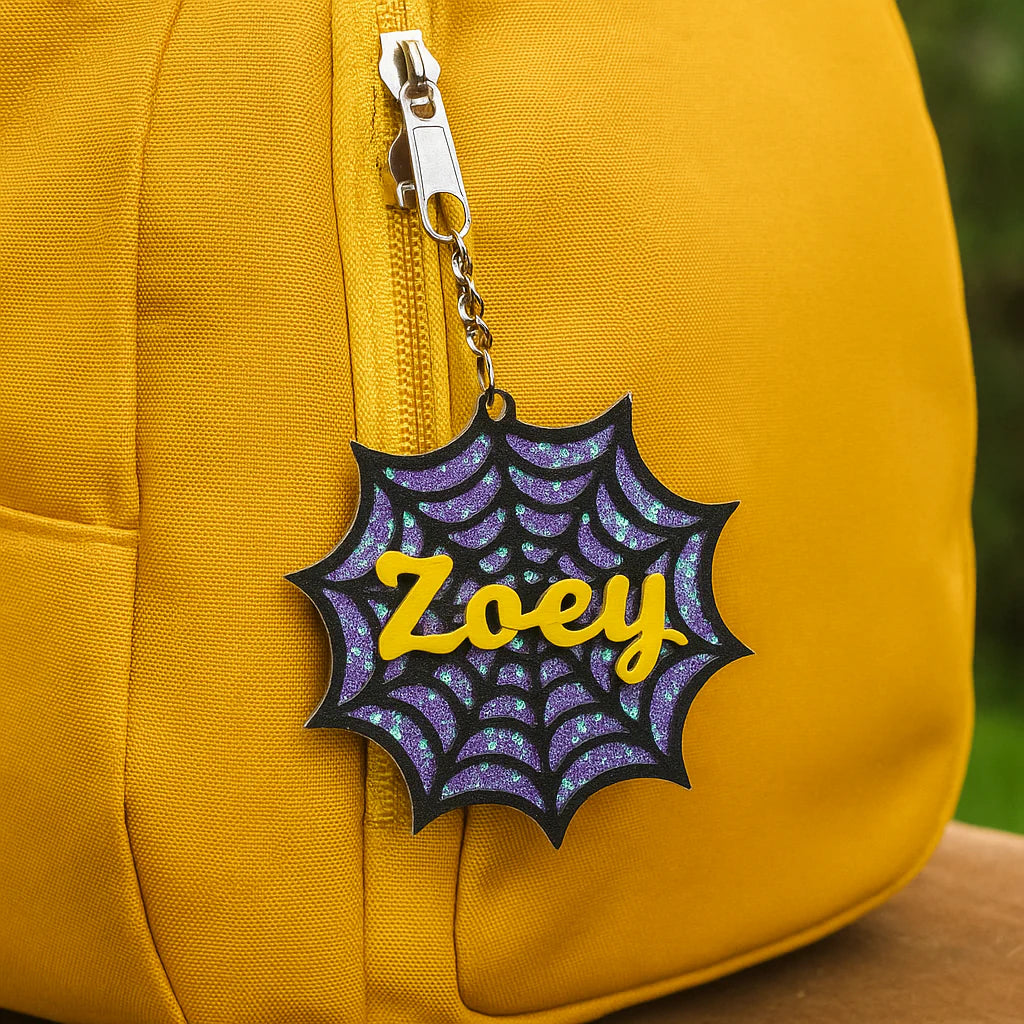 Personalised Halloween Keychain – Enchanted Web
