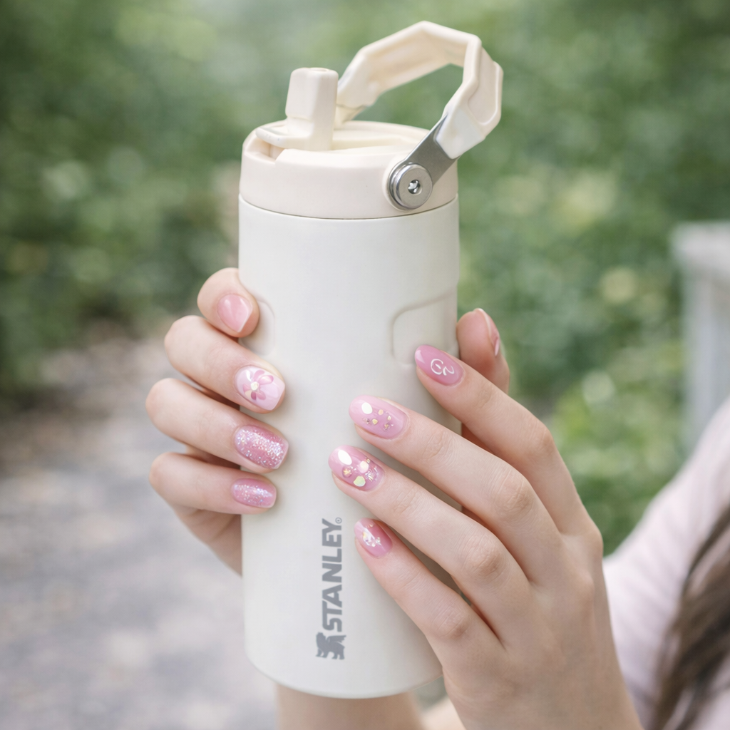 Stanley 17oz | IceFlow™ Bottle with Flip Straw Lid – Ivory Drift