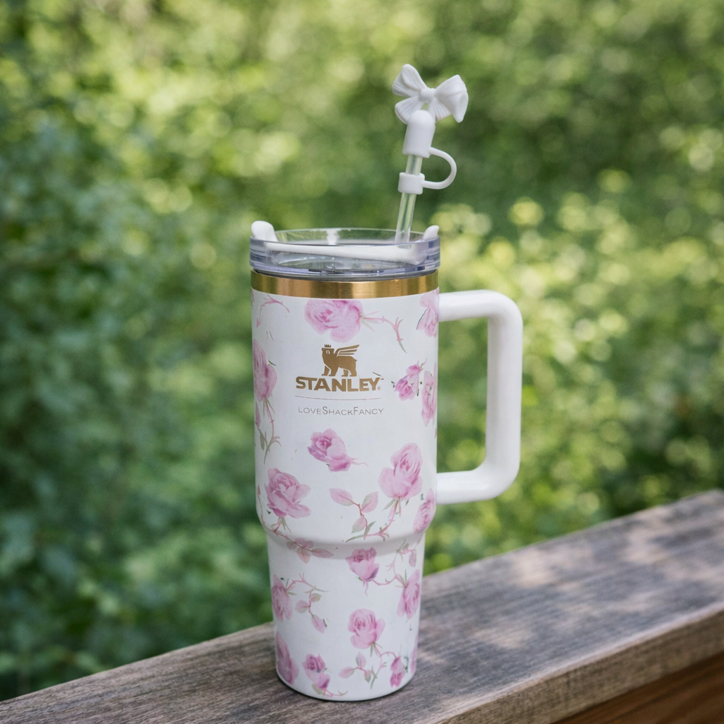 Limited Edition Stanley x LoveShackFancy – Ivory Rose Whisper – 40oz