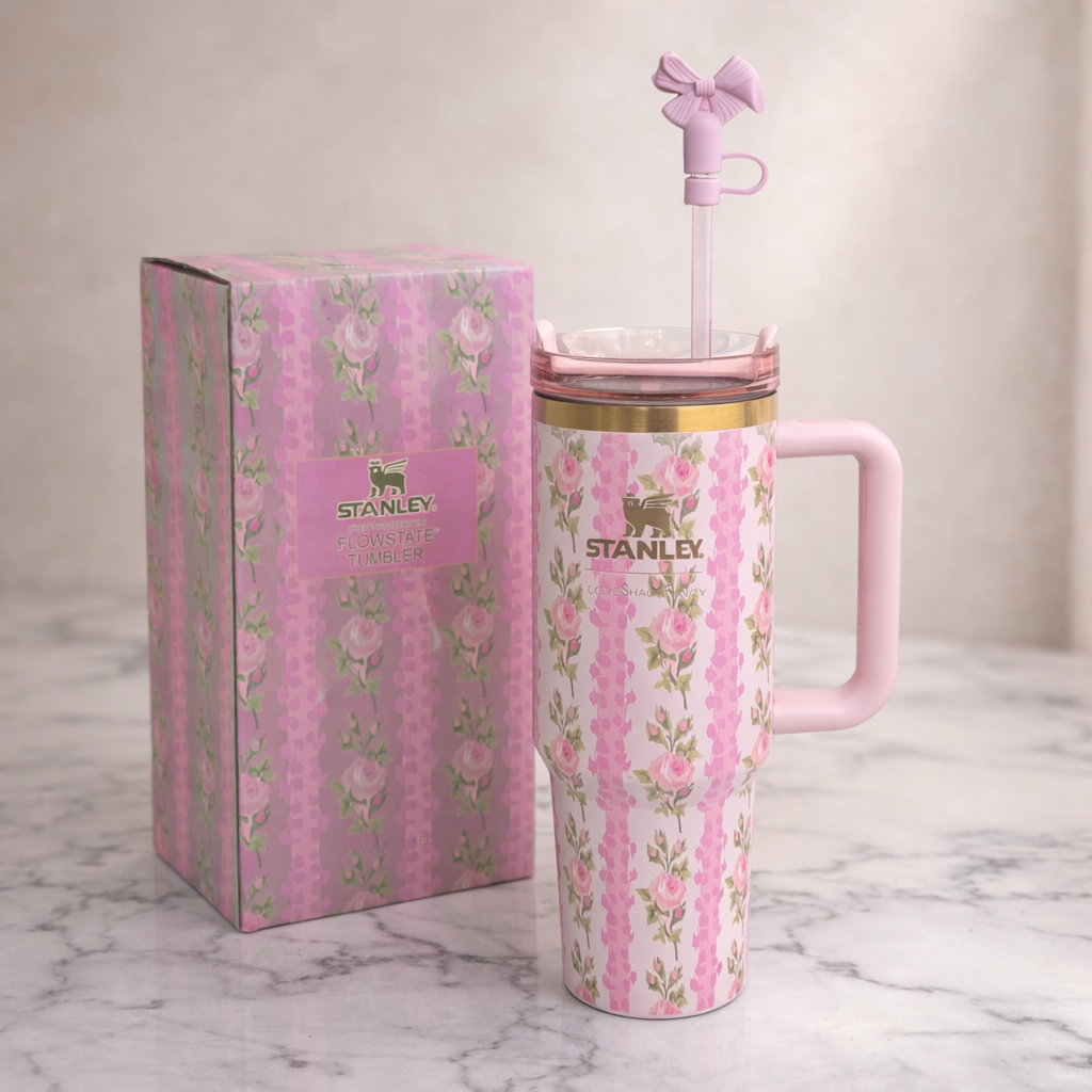 Limited Edition Stanley x LoveShackFancy – Blush Trellis Bloom – 40oz