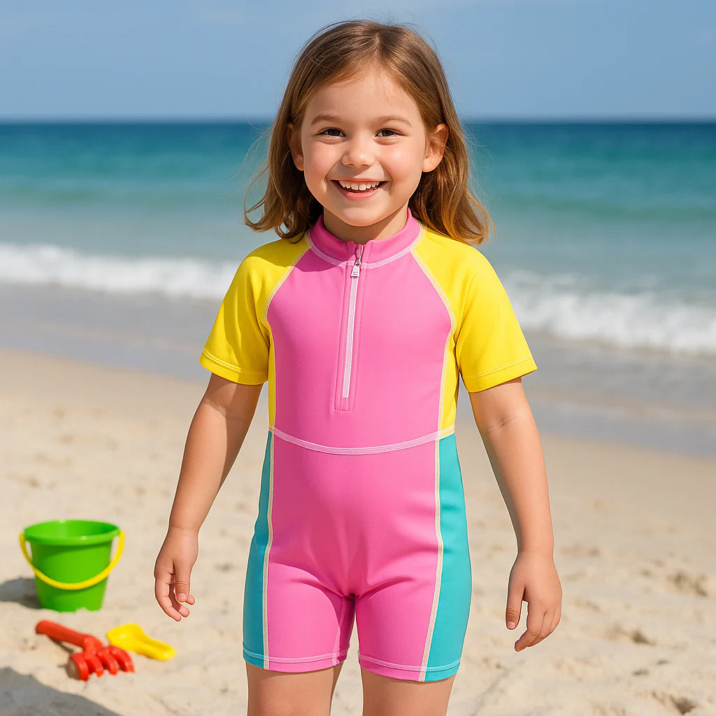 Candy Splash Zip-Up Swimsuit