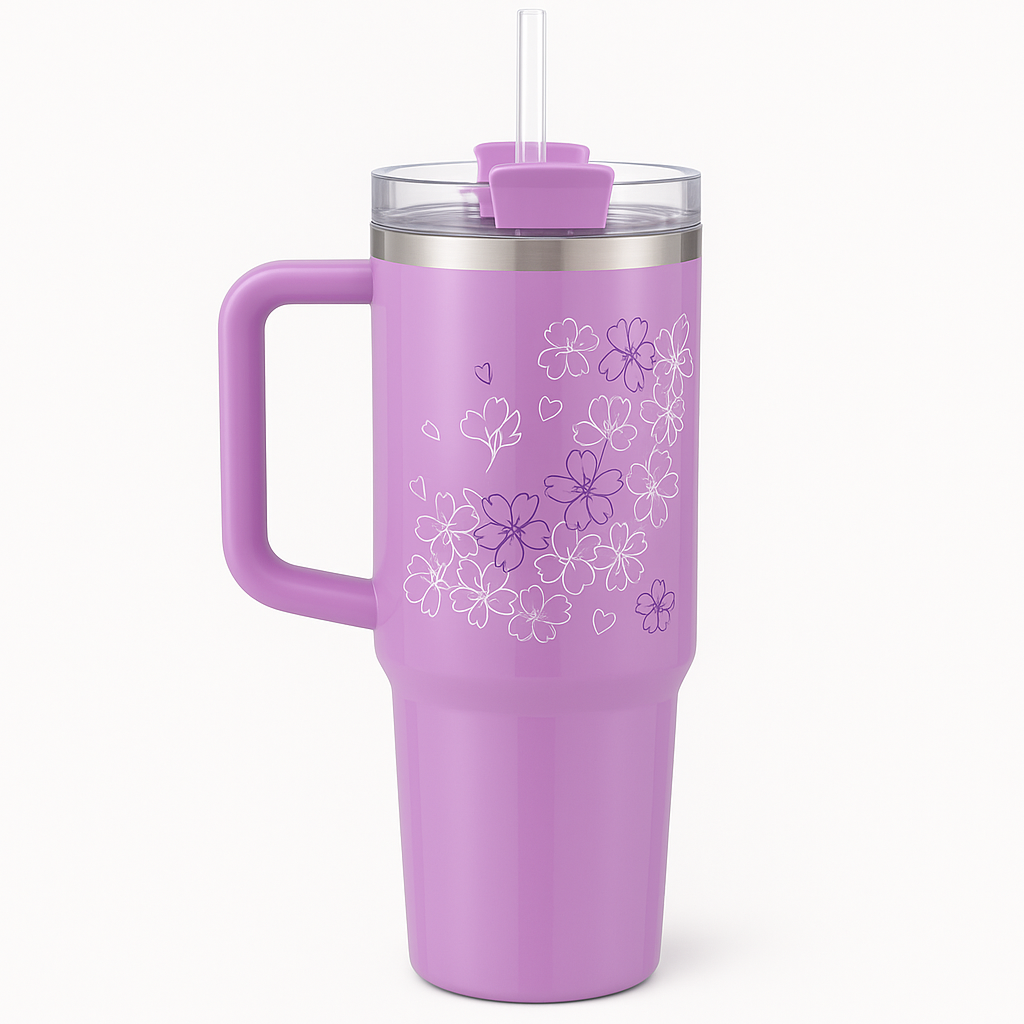 FLORAL FROST Quencher -40oz - Limited Edition Stanley × Starbucks