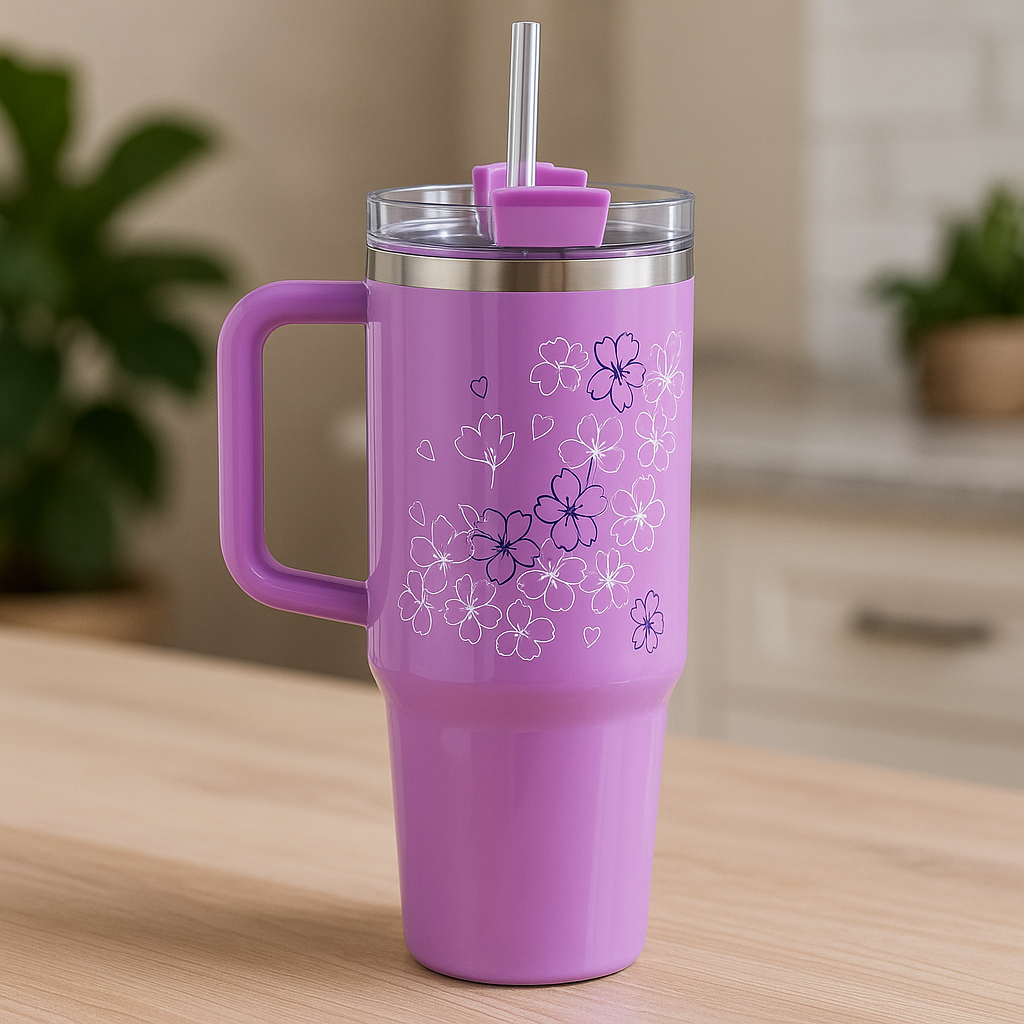 FLORAL FROST Quencher -40oz - Limited Edition Stanley × Starbucks