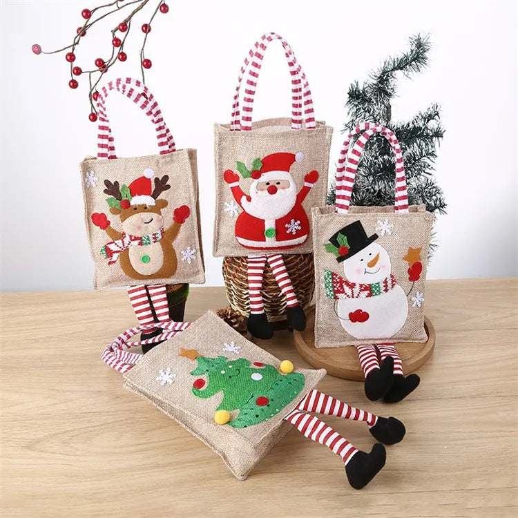 Cheerful Companions Jute Bag - Set of 4