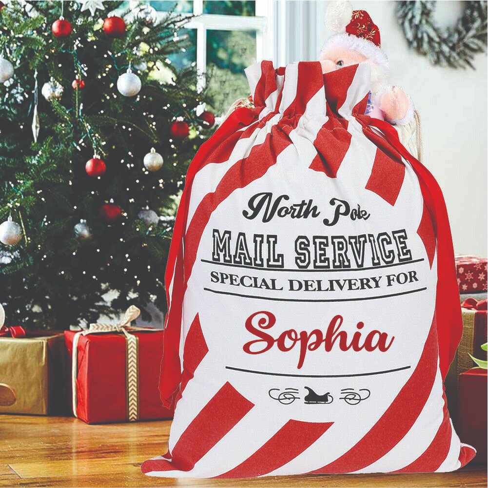 Classic North Pole Mail Service - Christmas Sacks