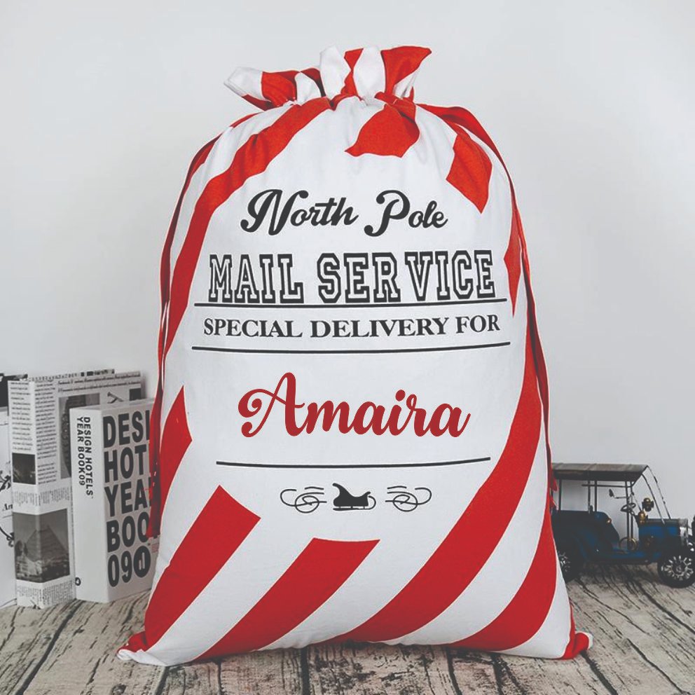 Classic North Pole Mail Service - Christmas Sacks