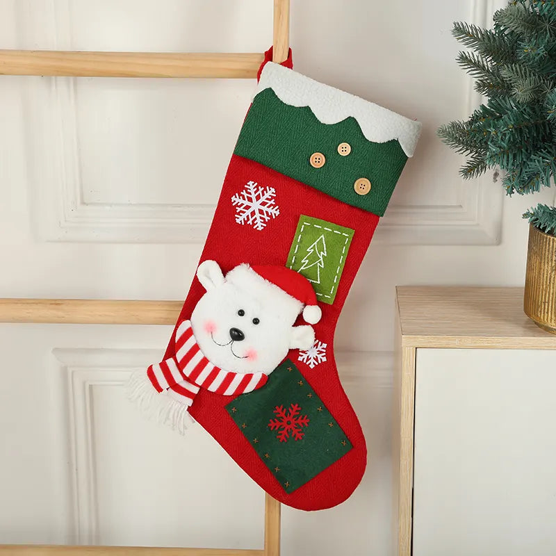 Snowflake Serenade Stocking - Polar Bear