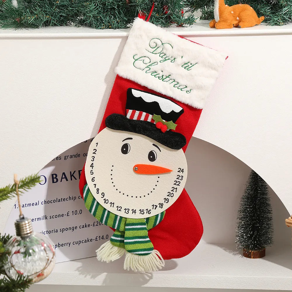 Festive Countdown Treasure Stockings - Snowman