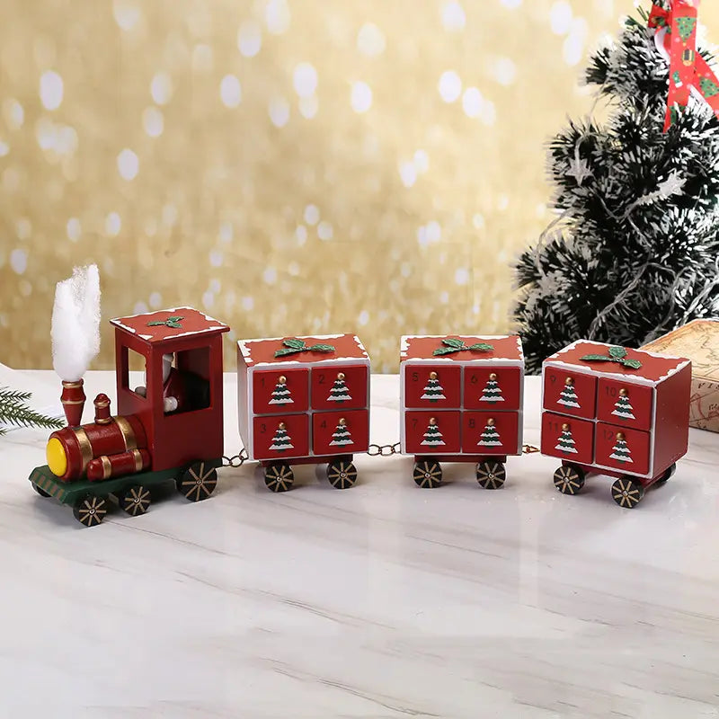 Wooden Advent Calendar - Evergreen Adventure Express