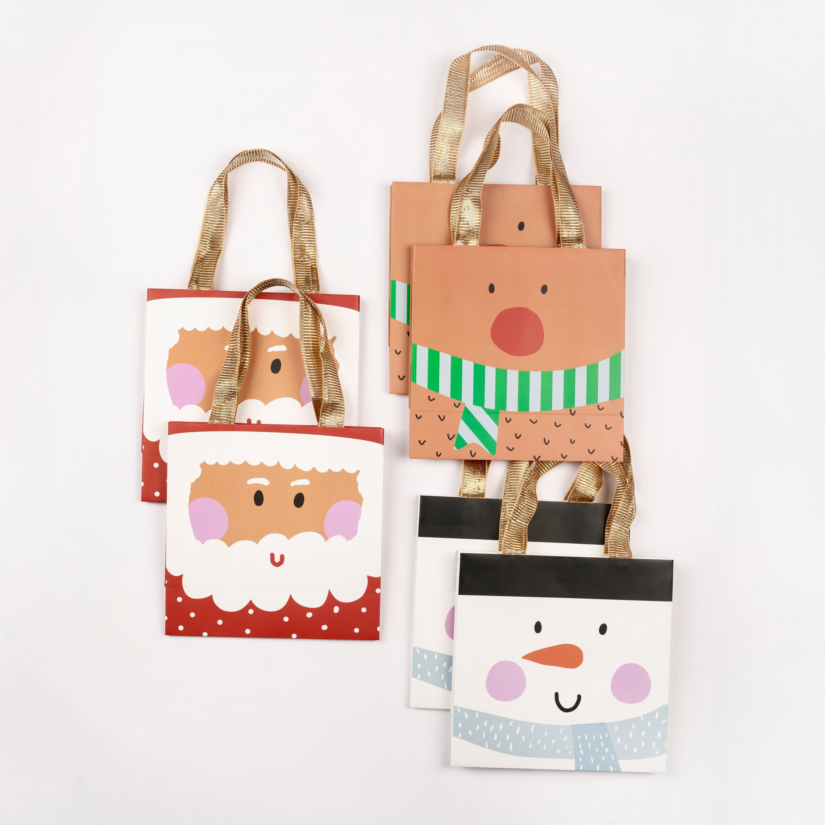 Set of 6 Gift Bags - Christmas Characters