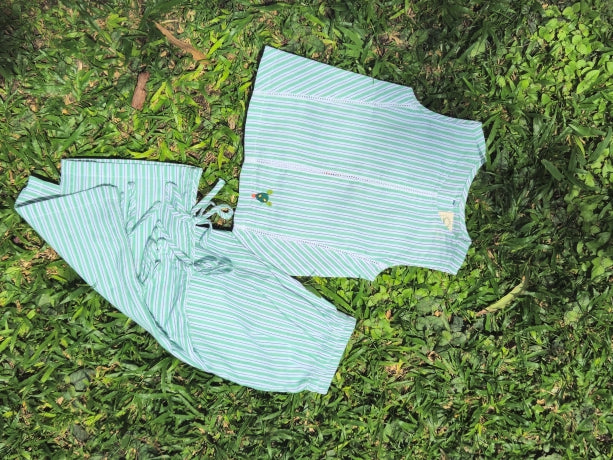 Green Pants Co-ord set Girls