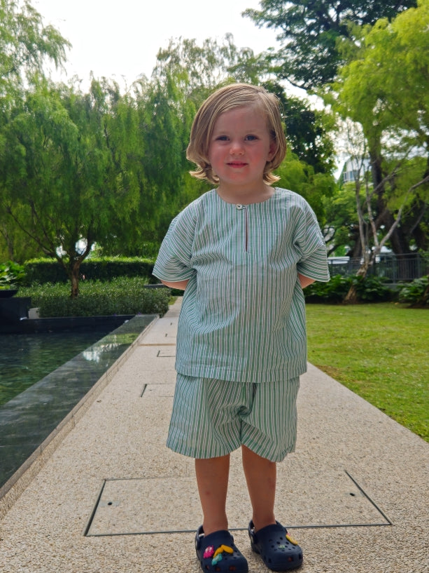 Green Stripe Shots Co-ord set