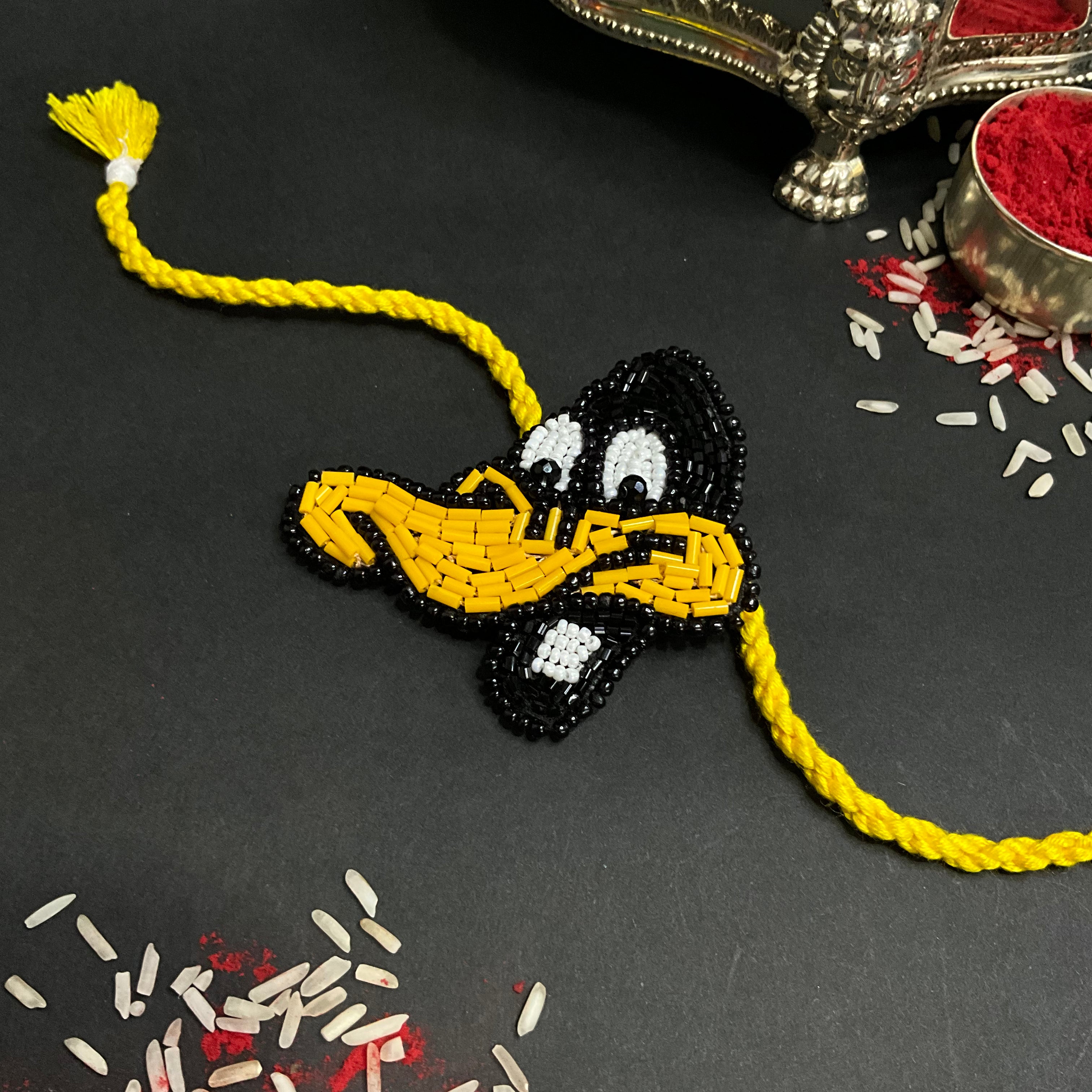 Daffy Doodle - Daffy Duck Rakhi + Brooch