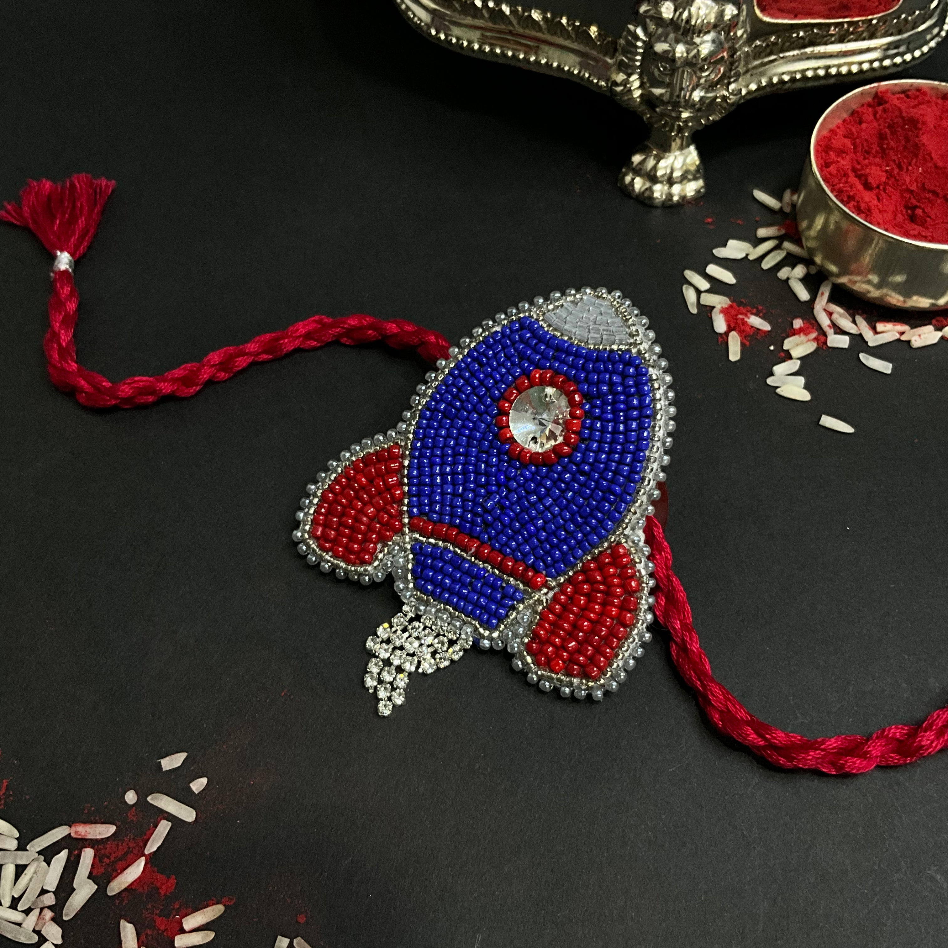 Jet Set Go! - Rocket Rakhi + Brooch