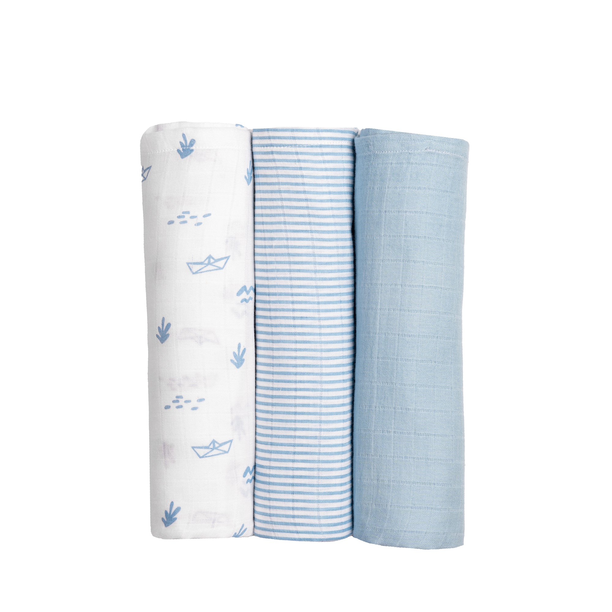 Organic Muslin Swaddles - Set of 3 – Boat