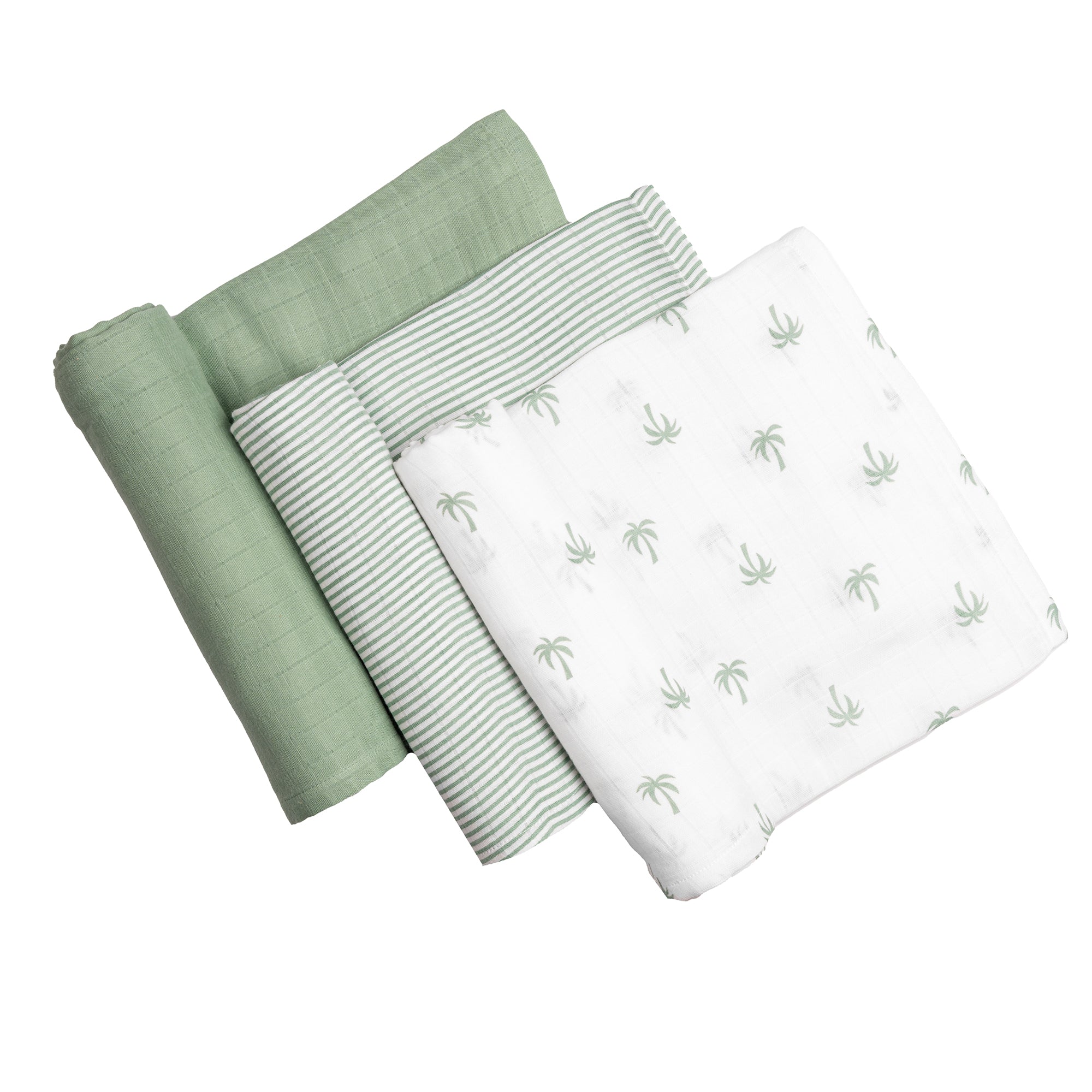 Organic Muslin Swaddles - Set of 3 – Palm