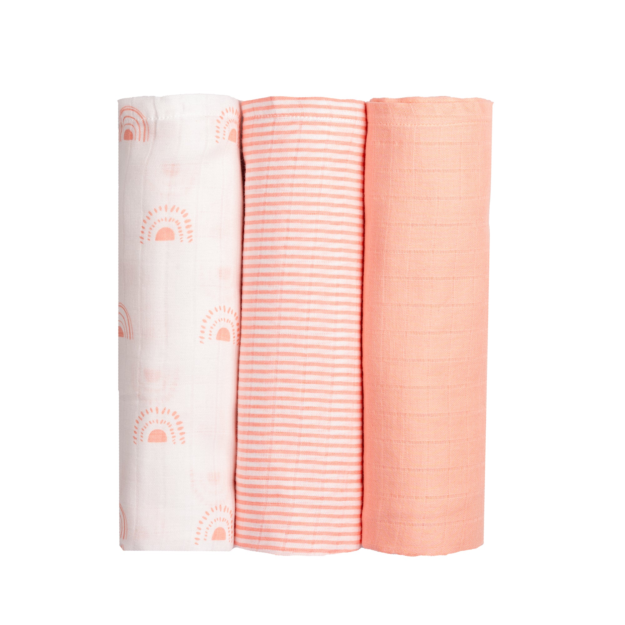 Organic Muslin Swaddles - Set of 3 – Rainbow