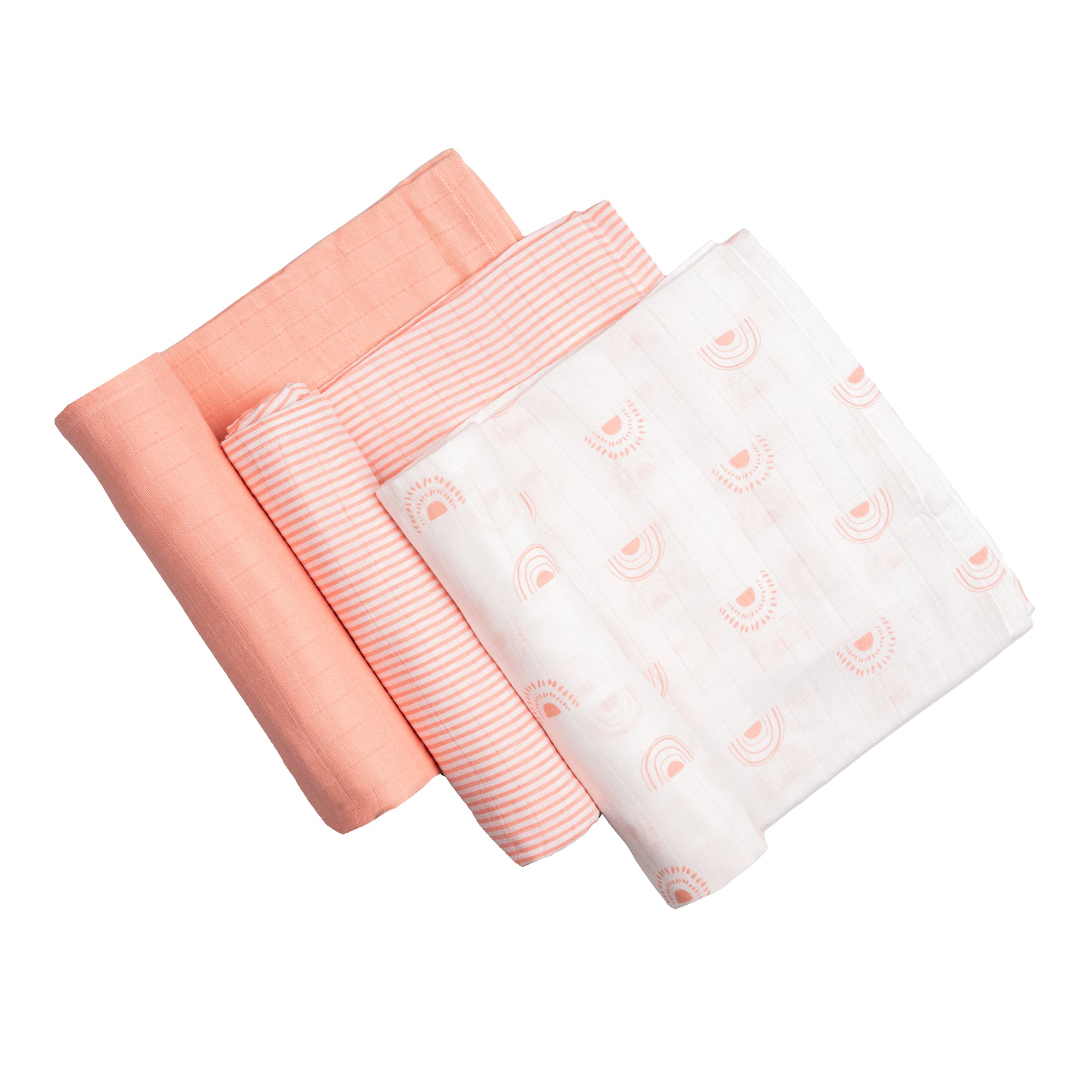Organic Muslin Swaddles - Set of 3 – Rainbow