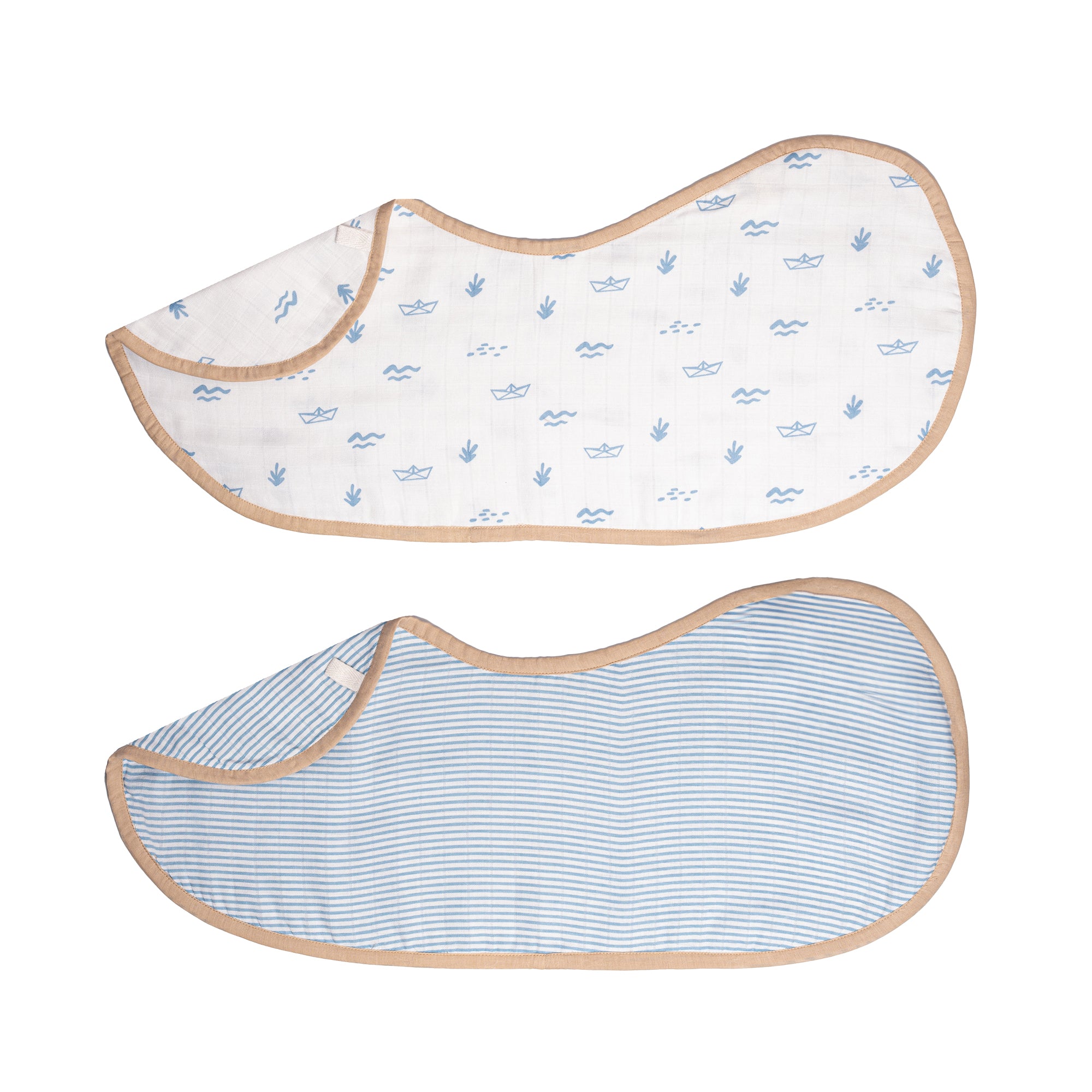 Organic Muslin Burp Cloth & Bib - Pack of 2 – Boat
