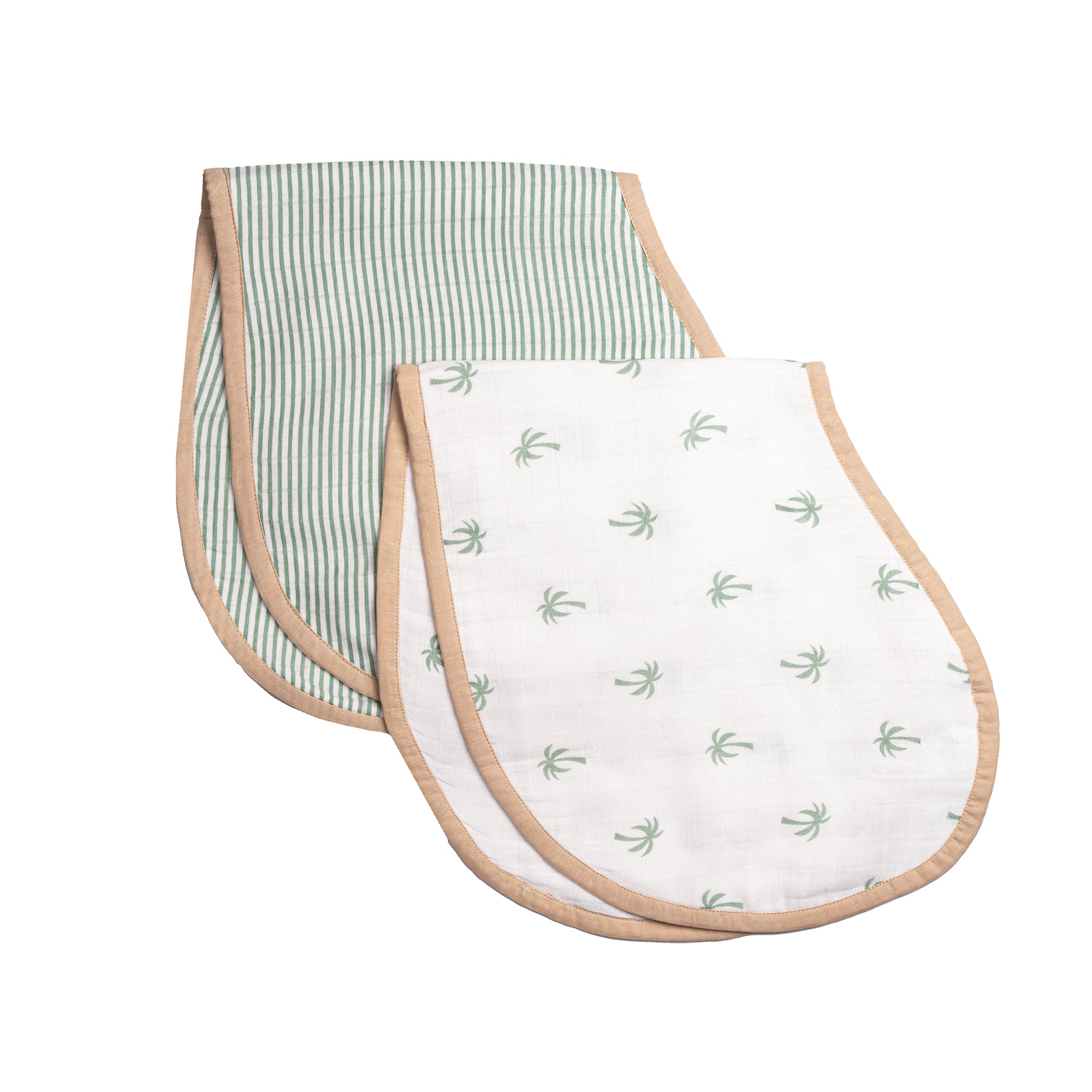 Organic Muslin Burp Cloth & Bib - Pack of 2 – Palm