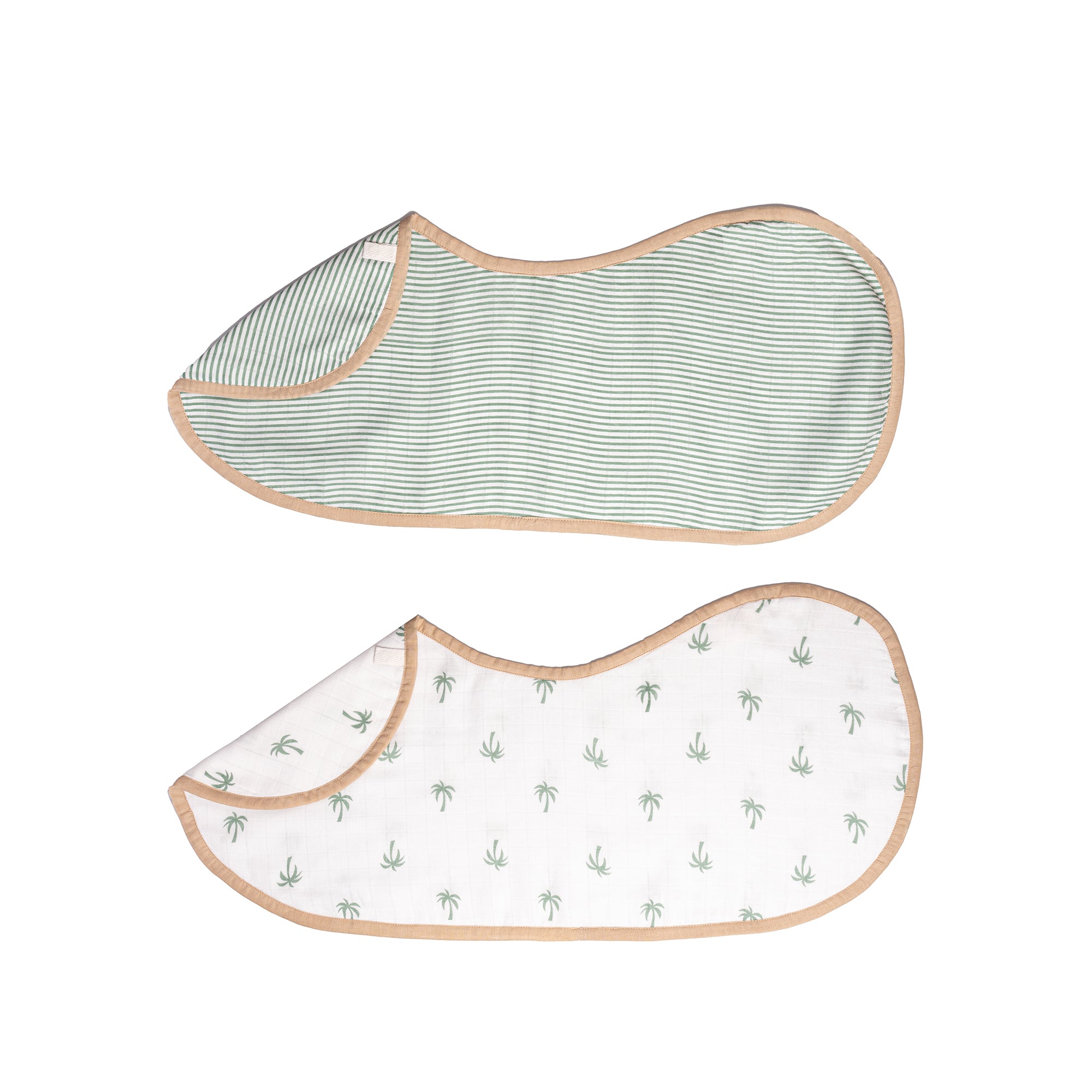 Organic Muslin Burp Cloth & Bib - Pack of 2 – Palm