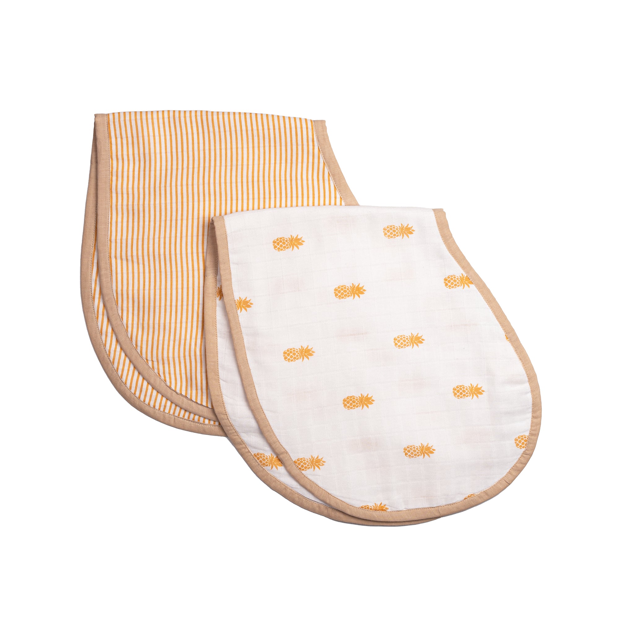 Organic Muslin Burp Cloth & Bib - Pack of 2 – Pineapple